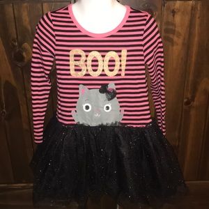 Halloween Pink Striped BOO! Dress